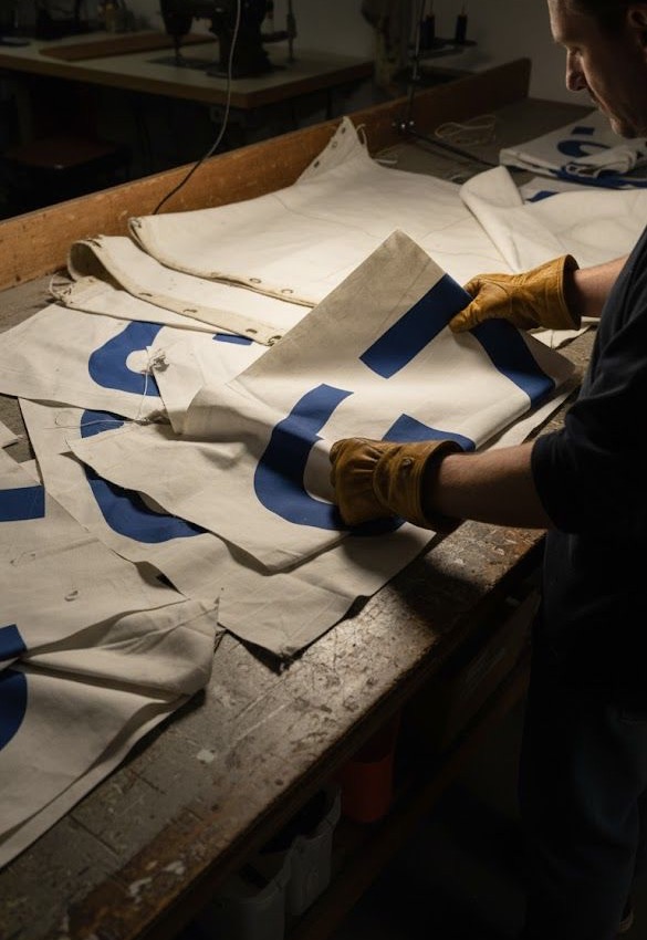 Sorting through recycled sails